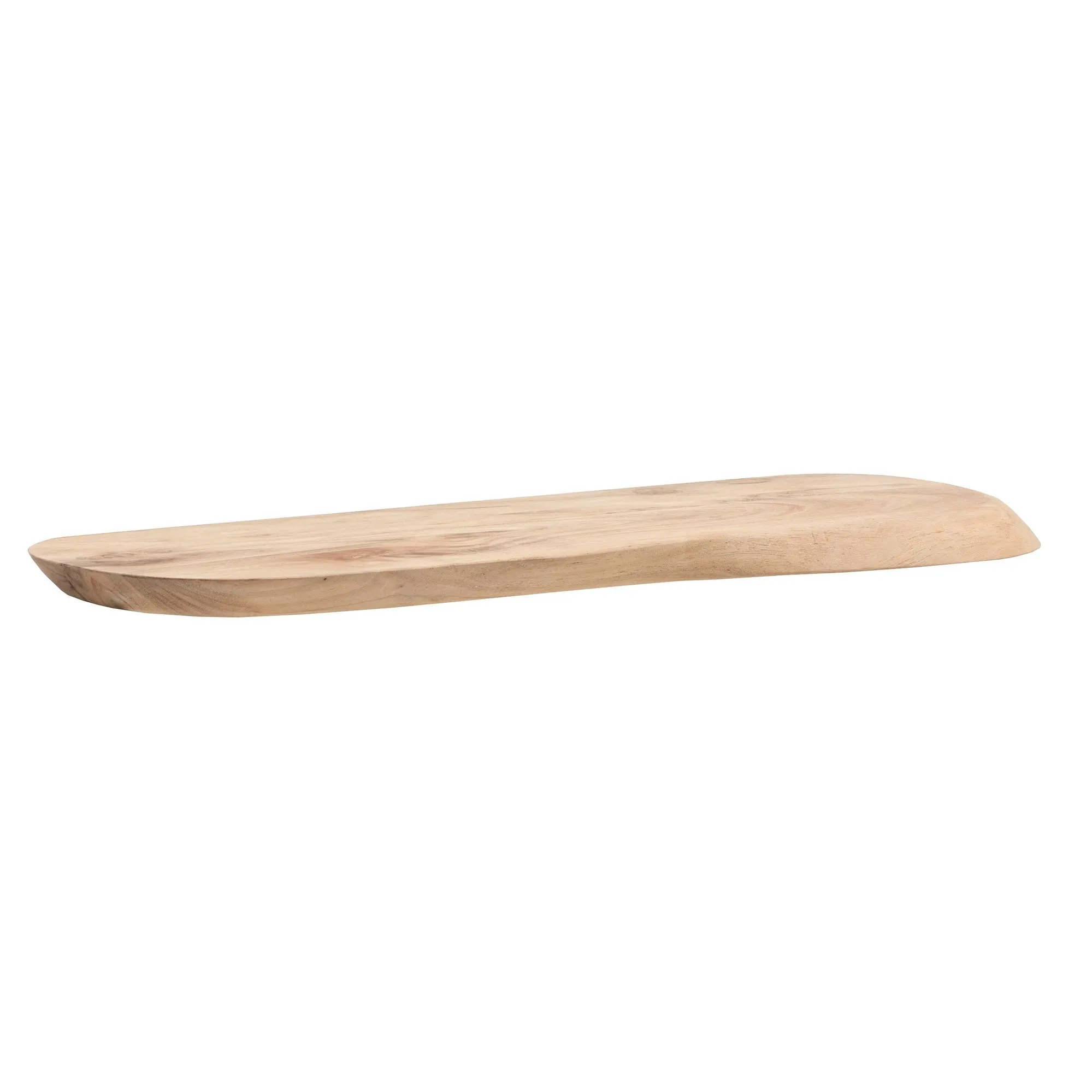 Wandregal Akazie Massivholz 60cm - Schwebendes Design Regal für die Wand Holz massiv - Hängeregal in organischer Form - Wandboard aus Echtholz