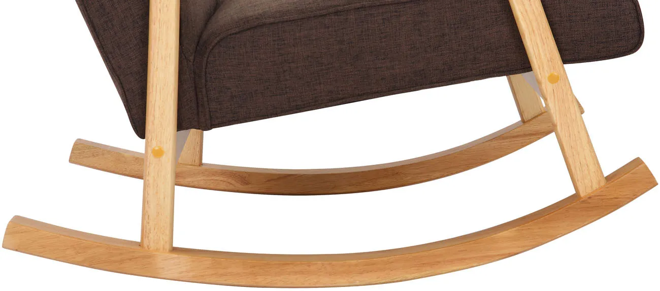 Schaukelstuhl Morelia 82x67x92 cm braun