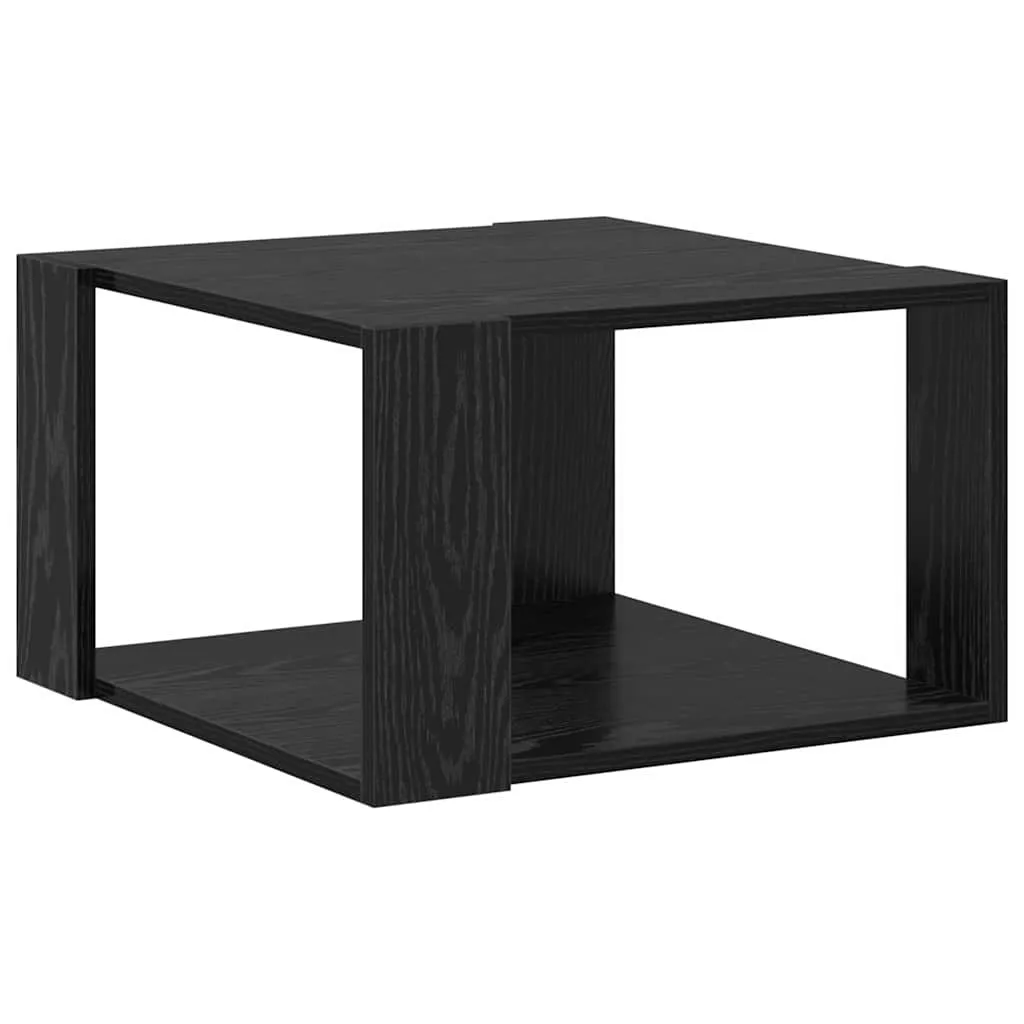 Moderner Couchtisch 51,5x51,5x30 cm Schwarz Massivholz-Optik