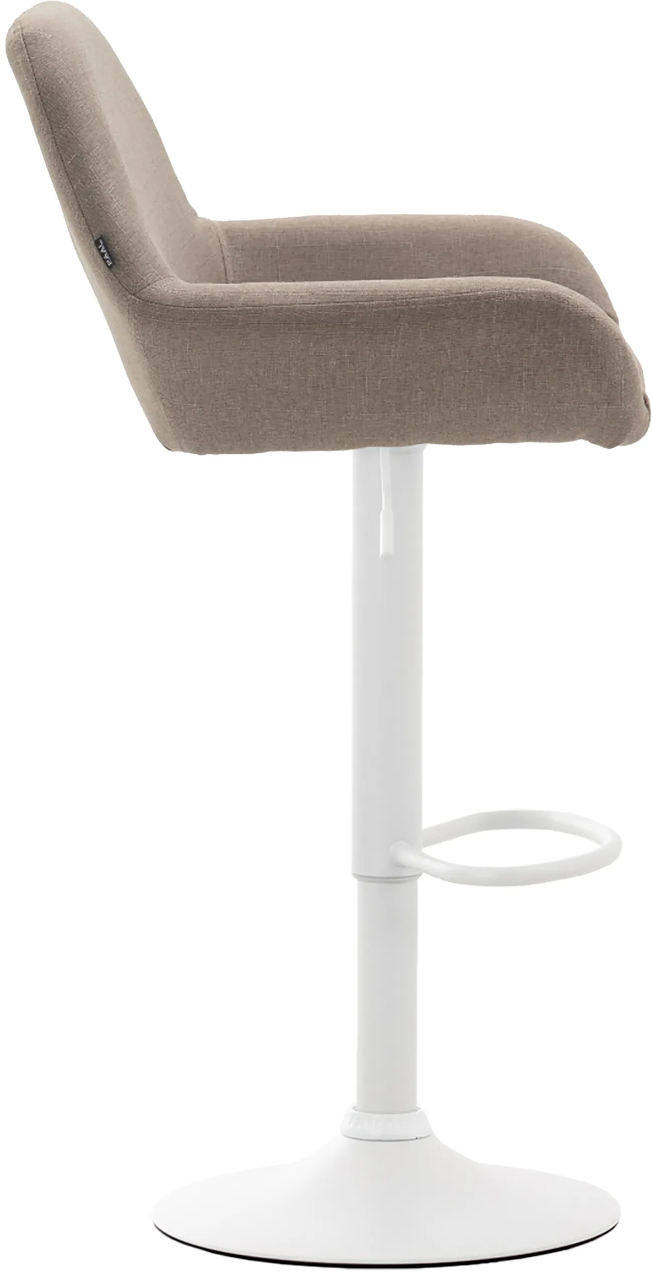 Barhocker Braga Stoff 89-109x51x52 cm taupe