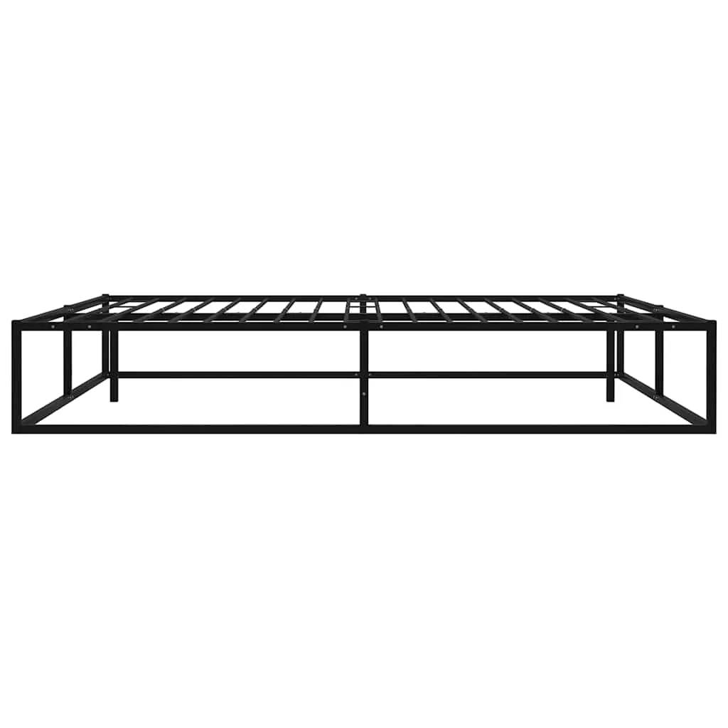 Metall-Bettgestell 145x205x32,5 cm Schwarz mit Lattenrost