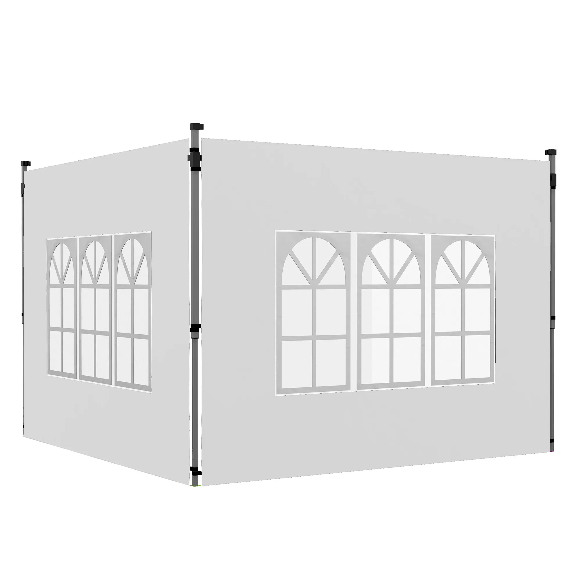 Pavillon Seitenwände 295x195 cm Weiß für 3x3 m und 3x4 m