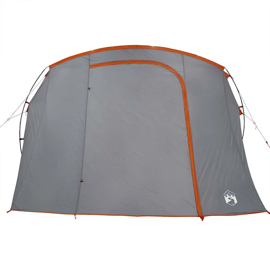 Autozelt 335x352x217 cm Grau und Orange wasserdicht mit Tragetasche