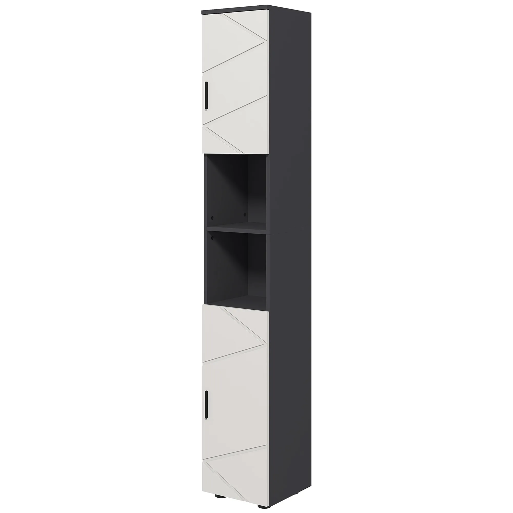 Badezimmerschrank, Badschrank, verstellbare Regale, Spanplatte, Hellgrau Badezimmerschrank, Badschrank, verstellbare Regale, Spanplatte, Hellgrau