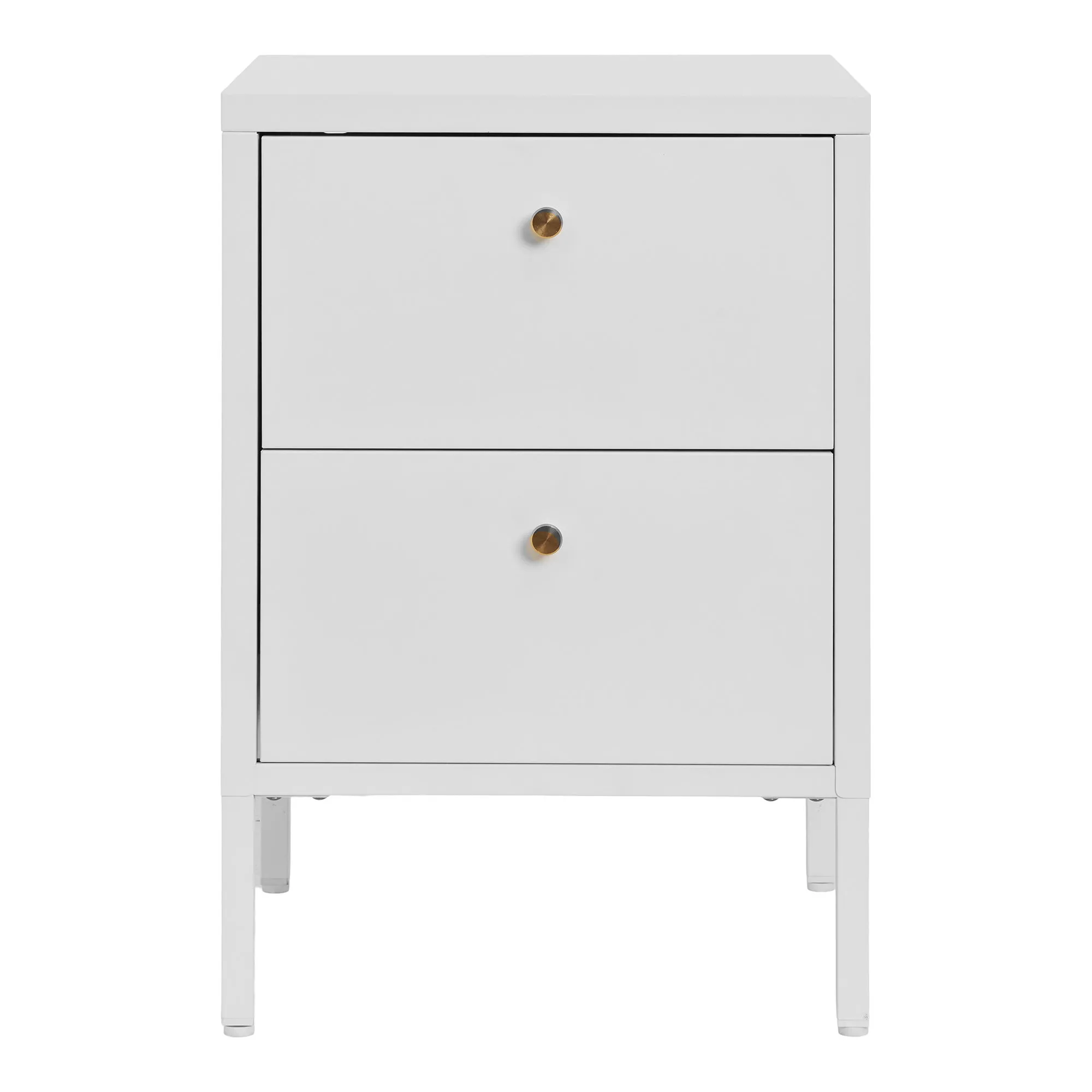 tinkaro Kommode Dalby 2 Schubladen 40x40x60 cm Weiß