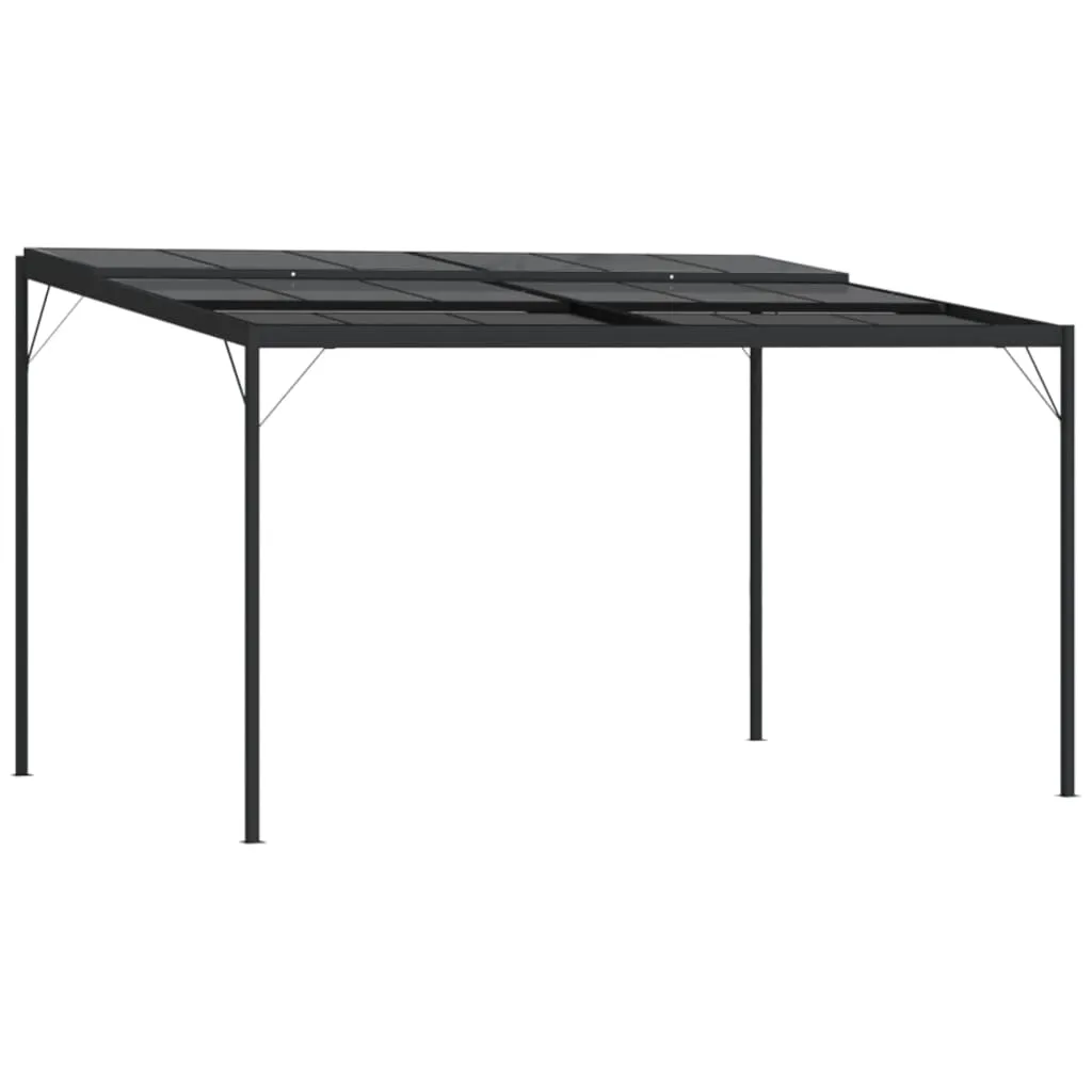 Pavillon mit Aluminium-Stahl-Gestell 396 x 294 x 246 cm Anthrazit