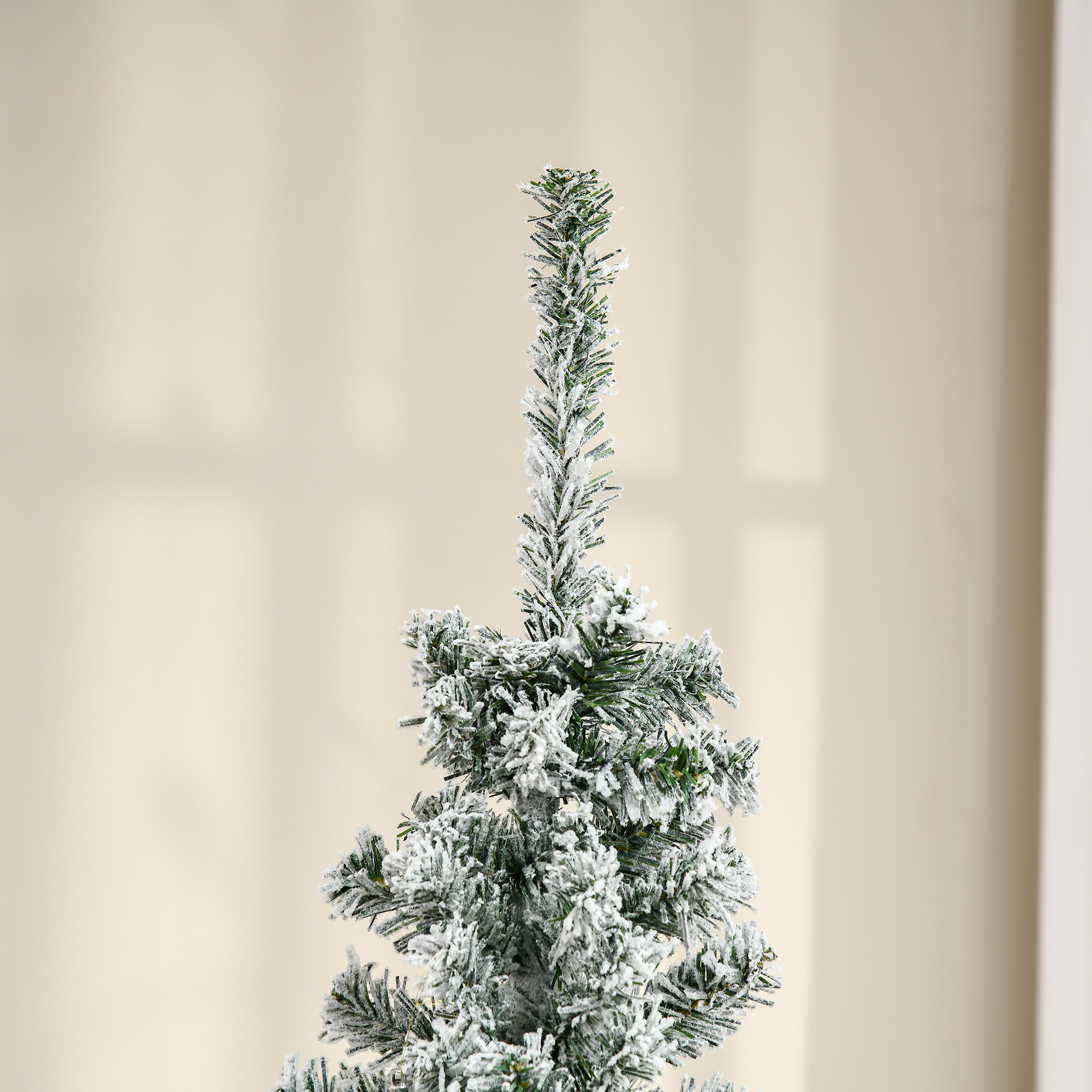 Künstlicher Weihnachtsbaum Bleistift Kiefer mit Schnee 180 cm Grün