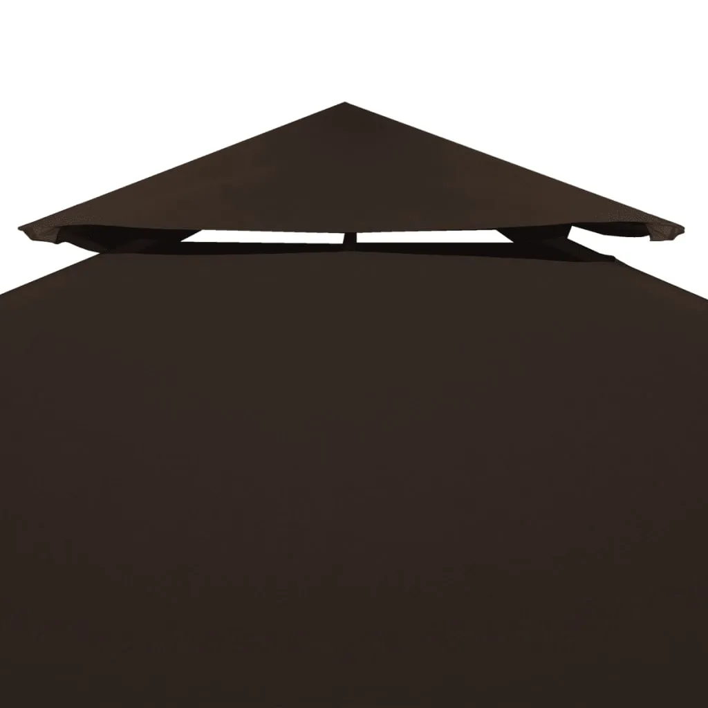 Pavillon-Dachplane 4 x 3 m Braun mit Kaminabzug und PVC-Beschichtung
