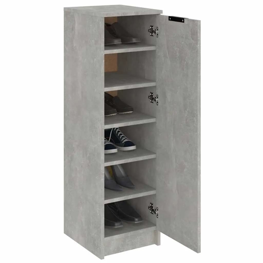 Schuhschrank Betongrau 30 x 35 x 100 cm aus Holzwerkstoff