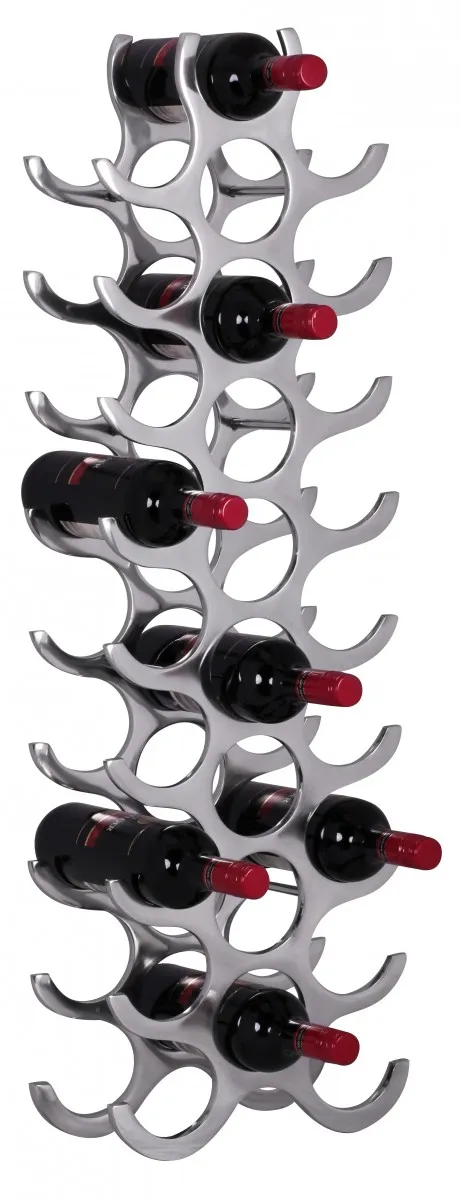 tinkaro Weinregal stehend RICHIE Aluminium Flaschenhalter Silber tinkaro Weinregal stehend RICHIE Aluminium Flaschenhalter Silber