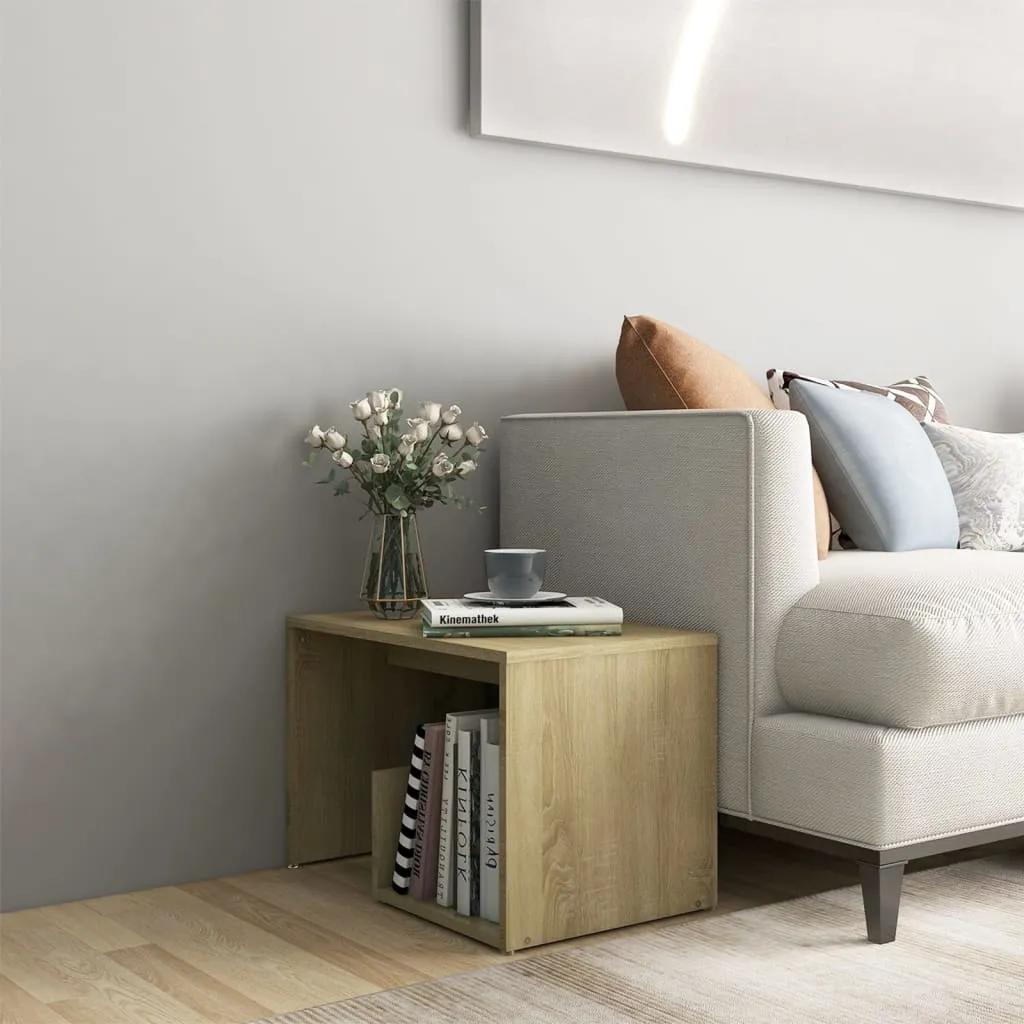 Moderner Beistelltisch Sonoma-Eiche 59x36x38 cm mit viel Stauraum