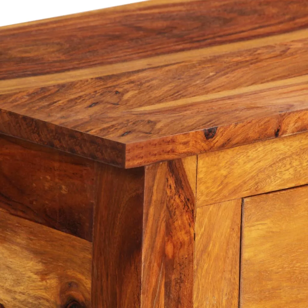 Sideboard aus Echtholz in Vintage-Stil, 110 x 30 x 80 cm, naturfarben