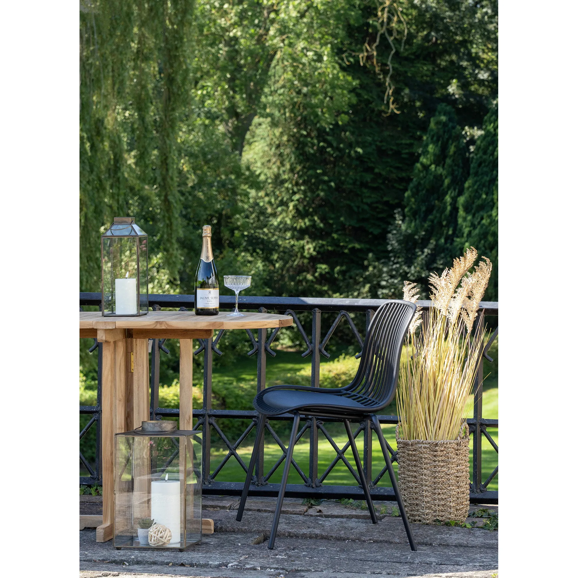 tinkaro Esszimmerstuhl stapelbar 55 x 46,5 x 82 cm Schwarz