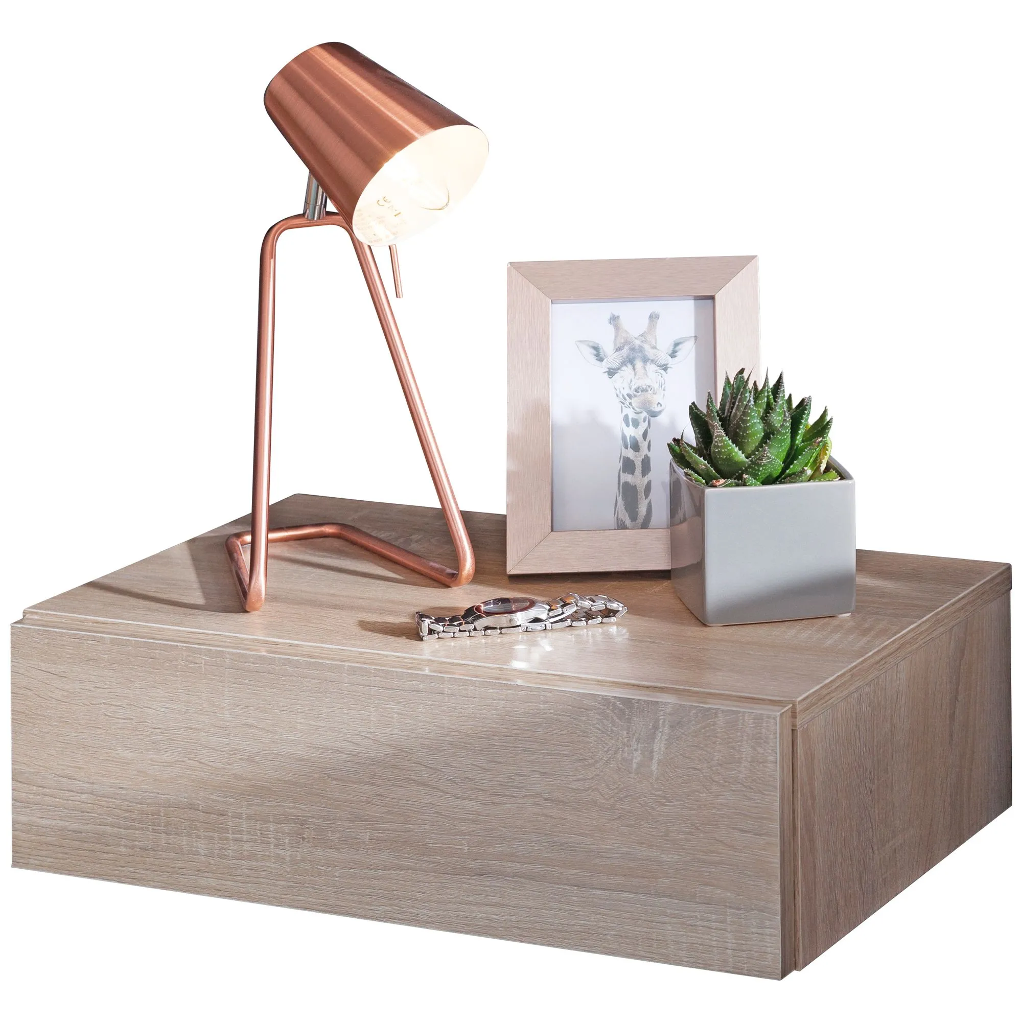 tinkaro Nachtkonsole BESTAMI Holz Beistelltisch Sonoma Braun tinkaro Nachtkonsole BESTAMI Holz Beistelltisch Sonoma Braun