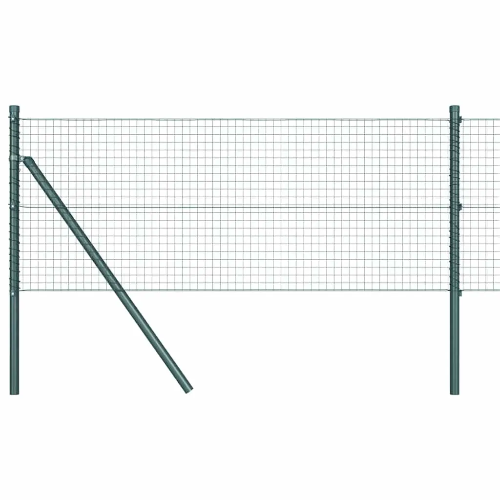 Outdoor-Fence-Post-Set Grün 10000 x 3,2 x 60 cm Stahl-Zaunpfosten