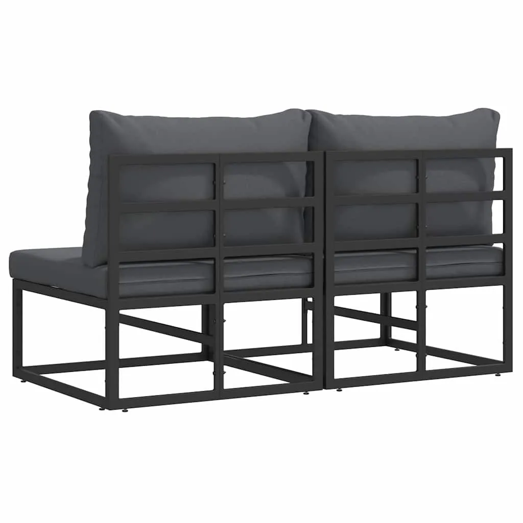 Modernes Outdoor-Möbelset 140 x 71,5 x 71 cm Schwarz und Anthrazit