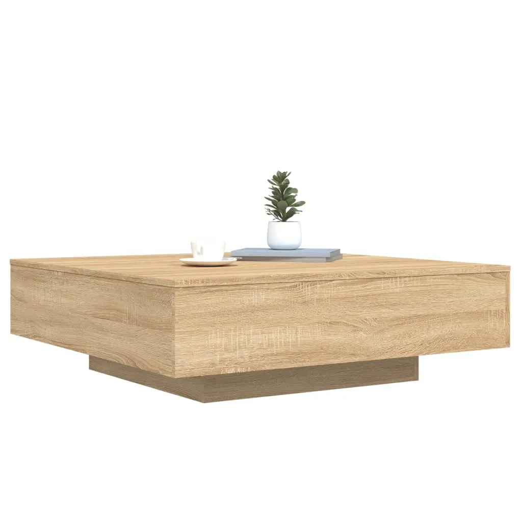 Moderner Couchtisch 100x100x31 cm in Sonoma-Eiche aus Holzwerkstoff