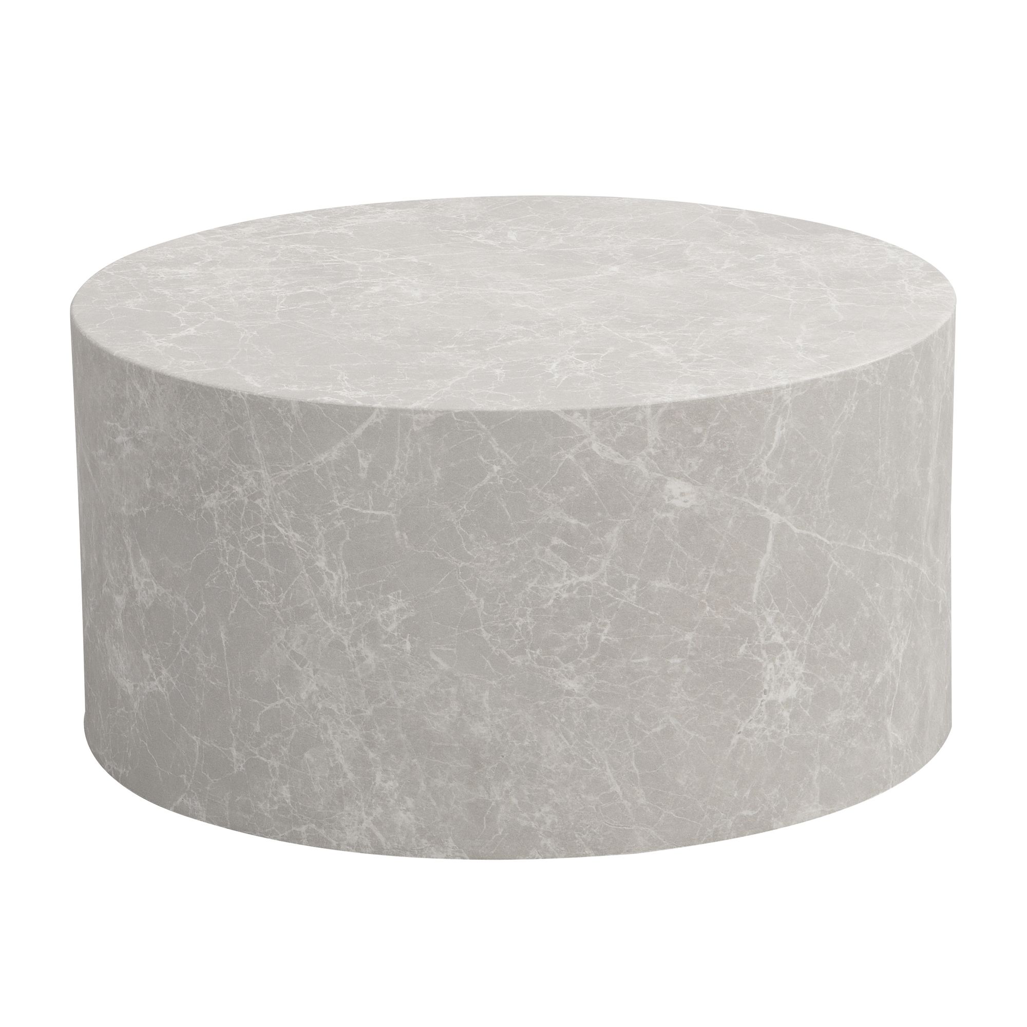 Couchtisch MONOBLOC 60x60x30 cm in Stein-Optik Sandfarben