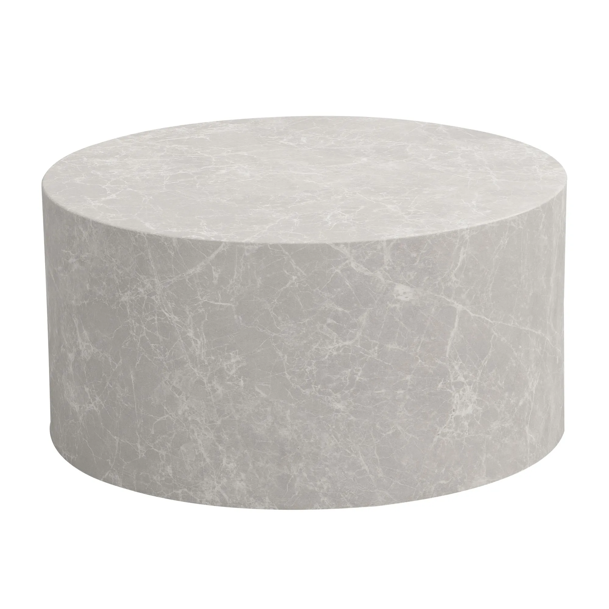 Couchtisch MONOBLOC 60x60x30 cm in Stein-Optik Sandfarben