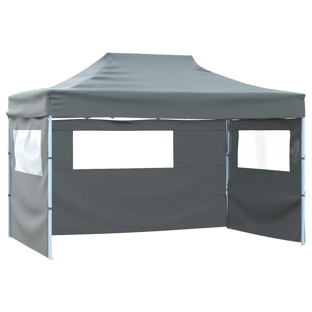 Faltbares Partyzelt Anthrazit 280x410x315 cm mit UV- und Wasserbeständigem Dach