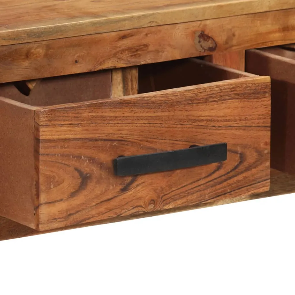 Sideboard aus Echtholz in Vintage-Stil, 110 x 30 x 80 cm, naturfarben