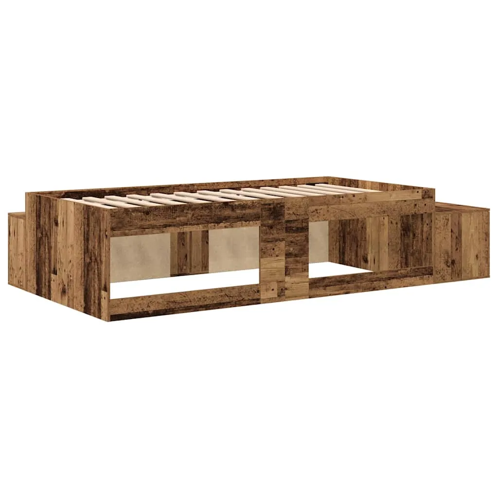 Bett mit Stauraum 234 x 103 x 53,5 cm Altholz