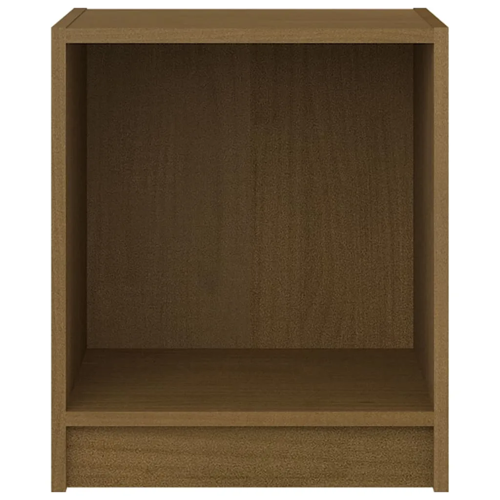 Nachttische 2 Stk. Honigbraun 35,5x33,5x41,5 Massivholz Kiefer
