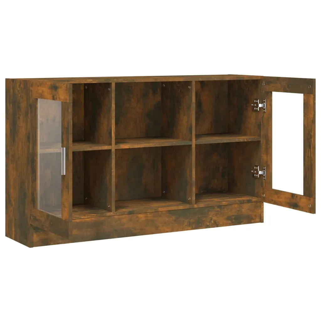 Vitrinenschrank Sideboard 120 x 30,5 x 70 cm in Räuchereiche