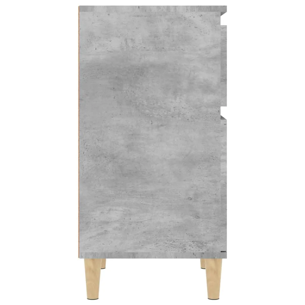 Nachttisch Betongrau 40 x 35 x 70 cm aus Holzwerkstoff