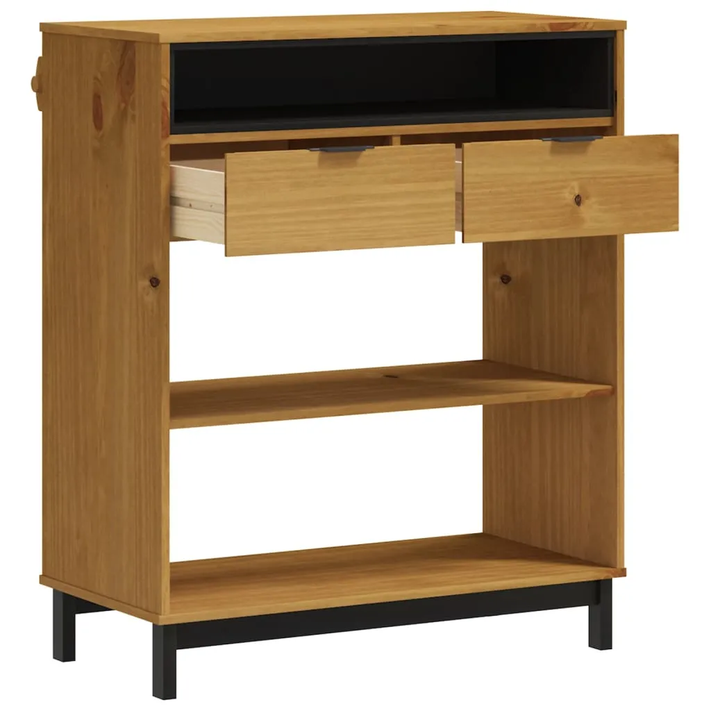 Bartisch aus massivem Kiefernholz in Eichen-Optik 92x45x110 cm