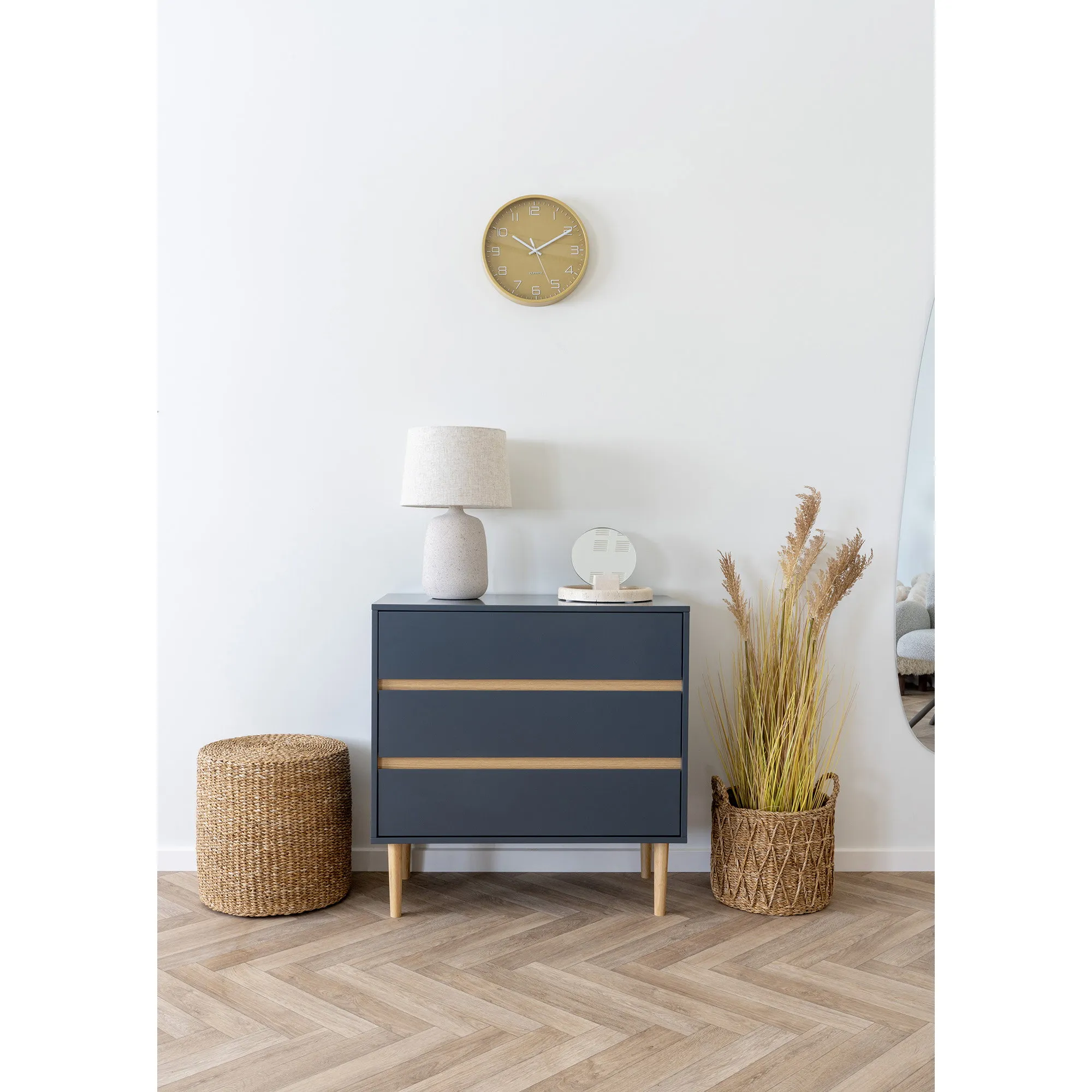 tinkaro Rivera Pouf Puffer ø40x40 cm Natur