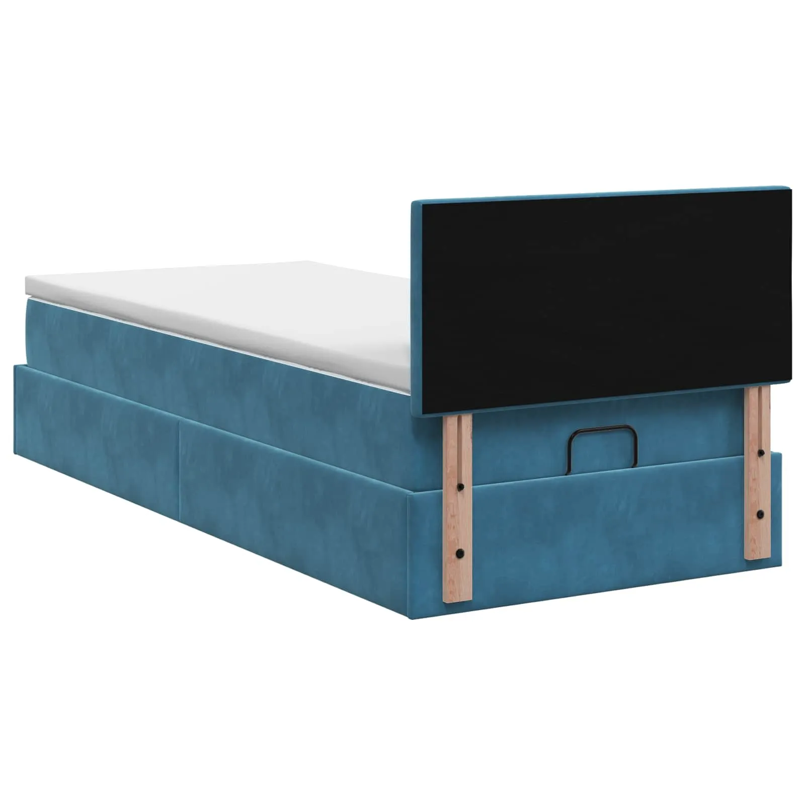 Ottoman-Bett mit Matratze 203 x 100 x 88 cm Dunkelblau