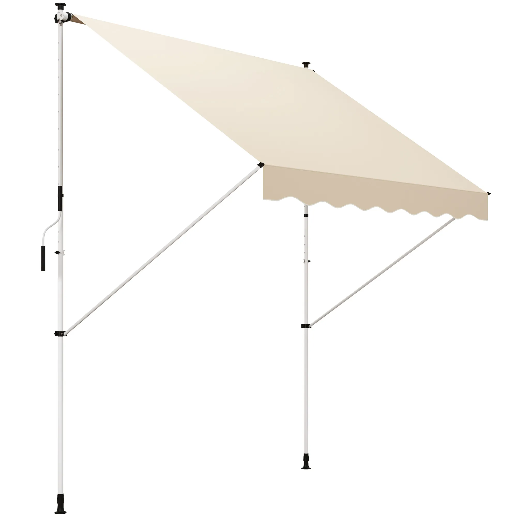 Gelenkarmmarkise 300x150 cm Beige für Fenster und Eingänge