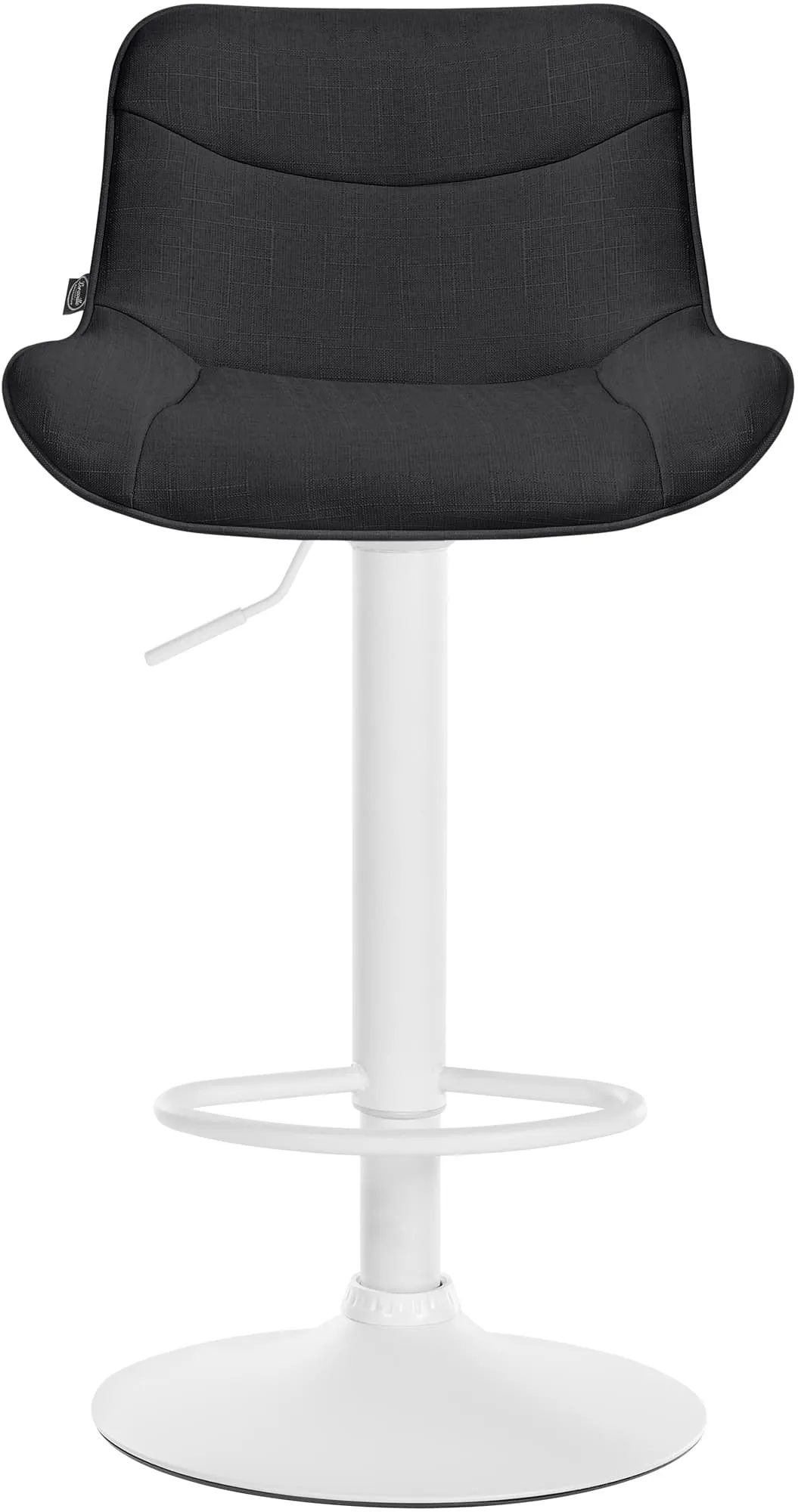 Barhocker Vonore Stoff 85-106x49x51 cm schwarz