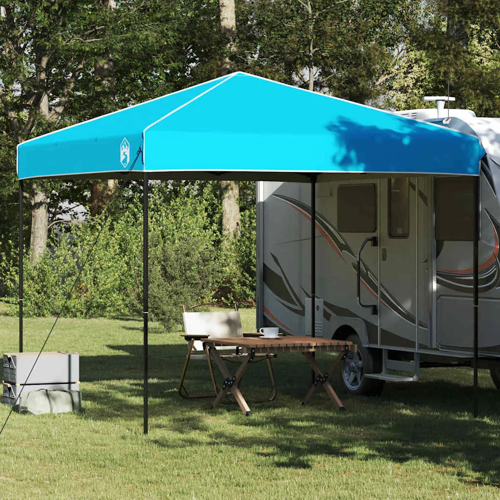 Pop-up Pavillon Blau 243 x 243 x 251 cm für Garten und Events
