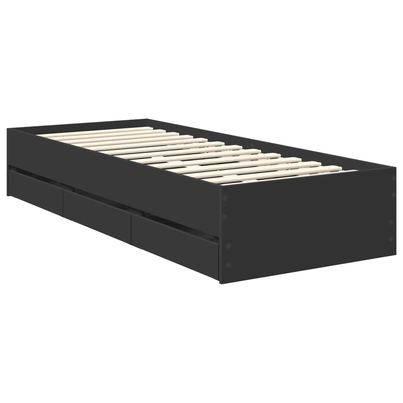Bettgestell 196 x 78 x 90 cm Schwarz