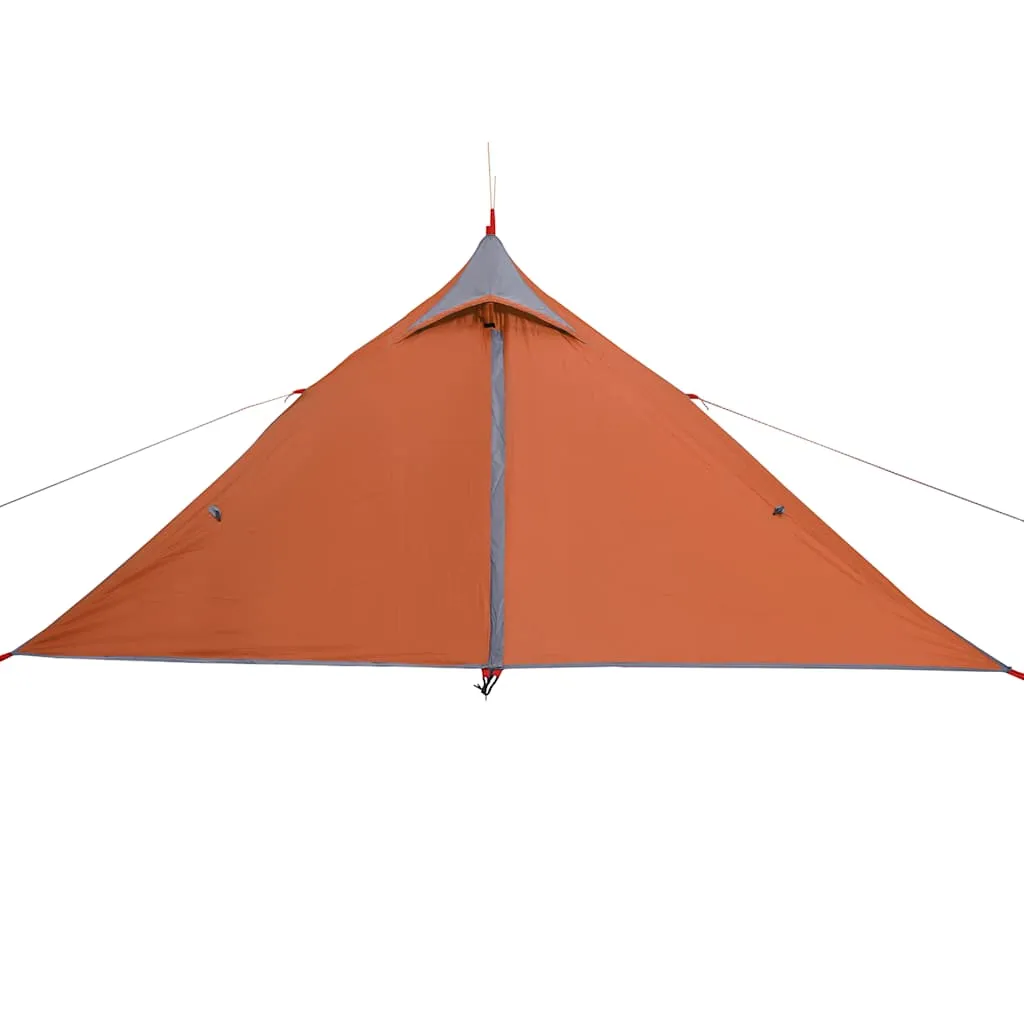 Campingzelt Tipi 235x96x119 cm Orange wasserdicht mit Überzelt