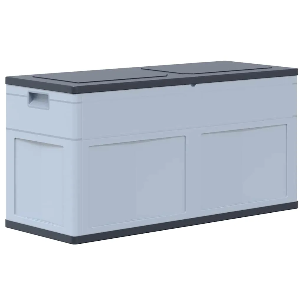 Stylische Gartenbox 119 x 46 x 60 cm in Grau und Schwarz