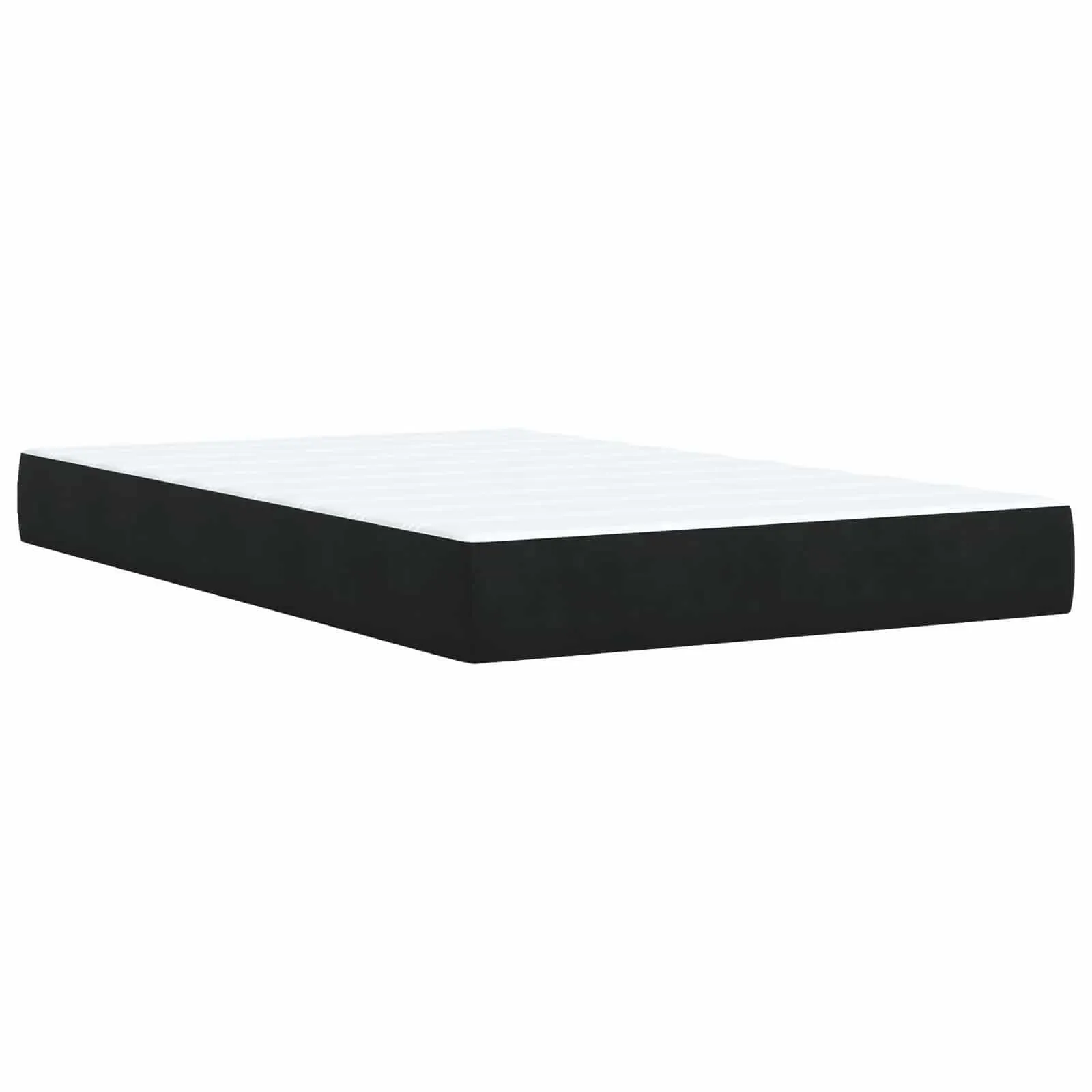 Ottoman Bett mit Matratze 203 x 120 x 88 cm Schwarz