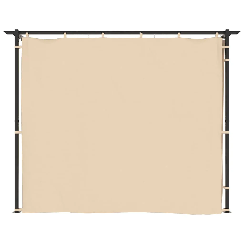 Wetterfester Pavillon Creme 3x3x2,3 m mit Stahlgestell und UV-Schutz