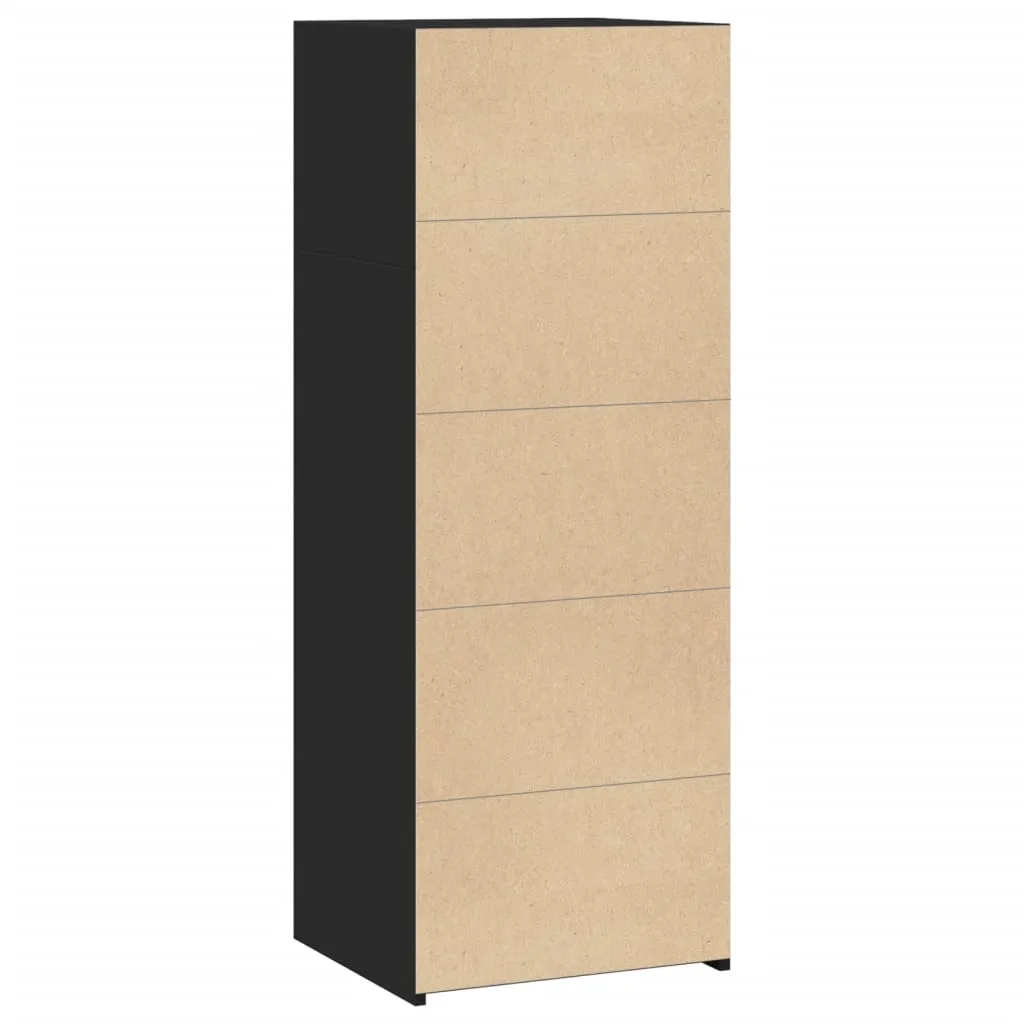 Klassisches Highboard 45 x 41 x 124 cm Schwarz aus Holzwerkstoff