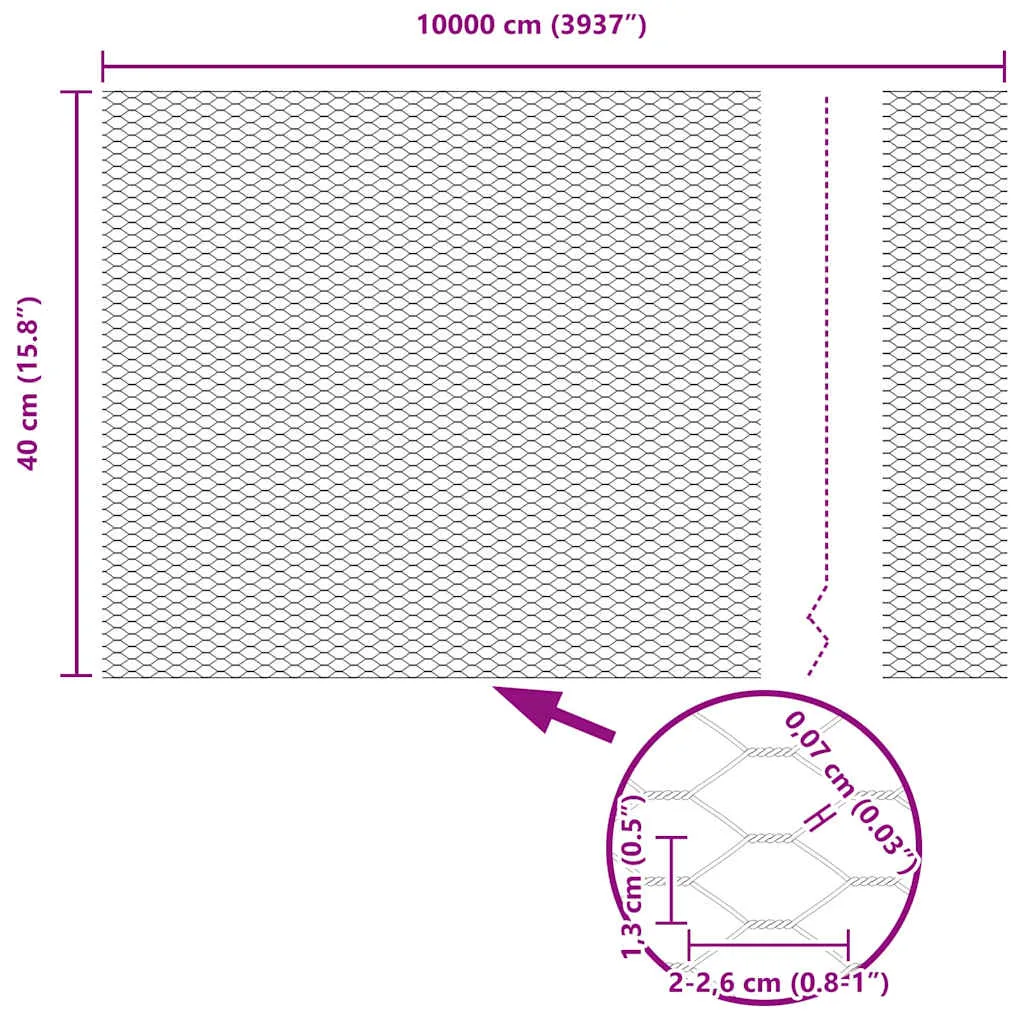 Hexagonzaun PVC Grau 100 x 0,4 m – Moderner Garten- und Terrassenzaun