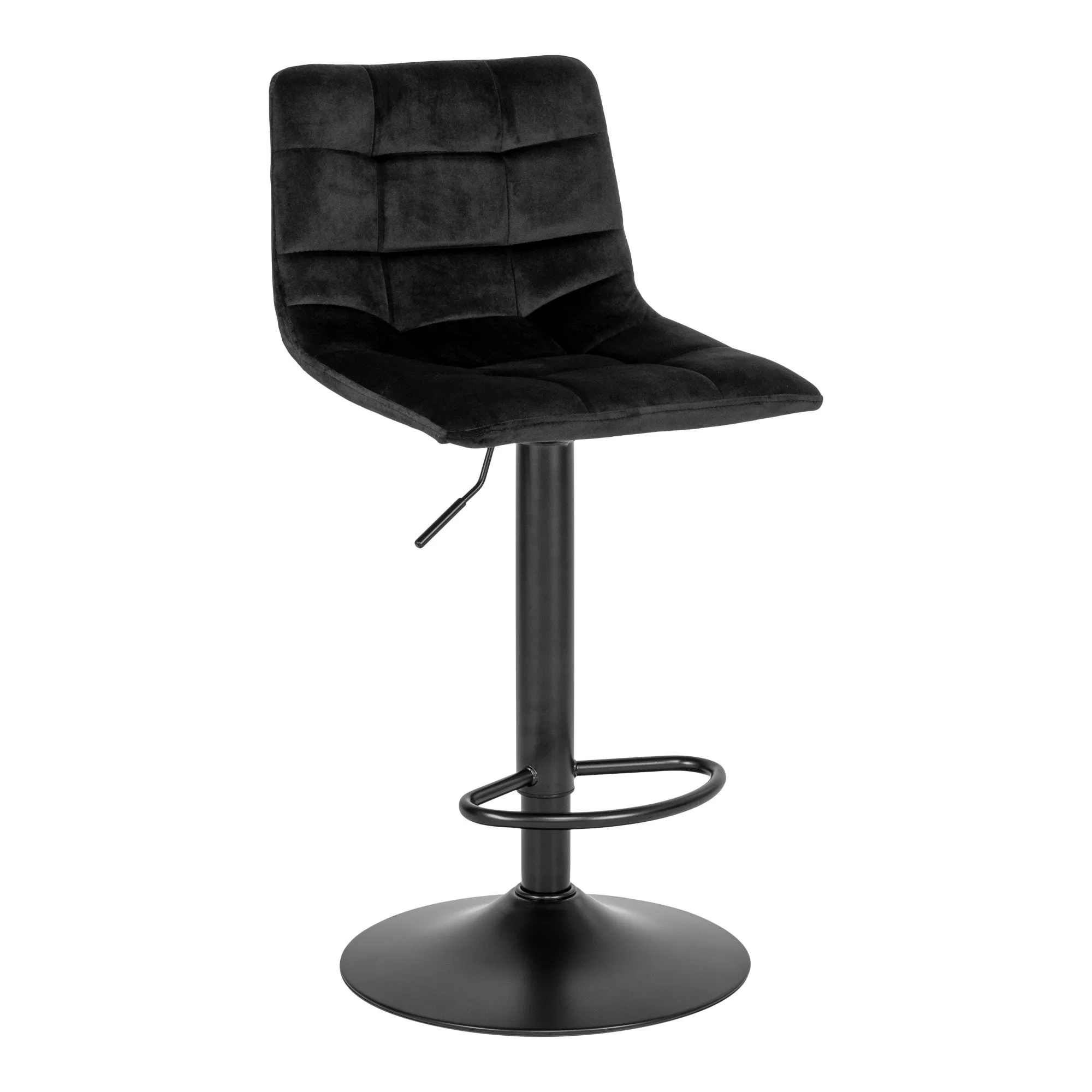 tinkaro Barhocker Middelfart Samt 88-108 cm Schwarz