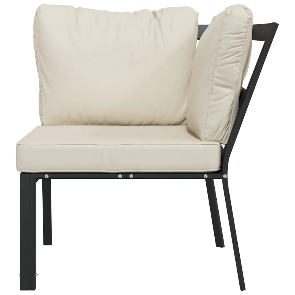 Stylischer Gartenstuhl 76 x 76 x 79 cm in Schwarz und Sand