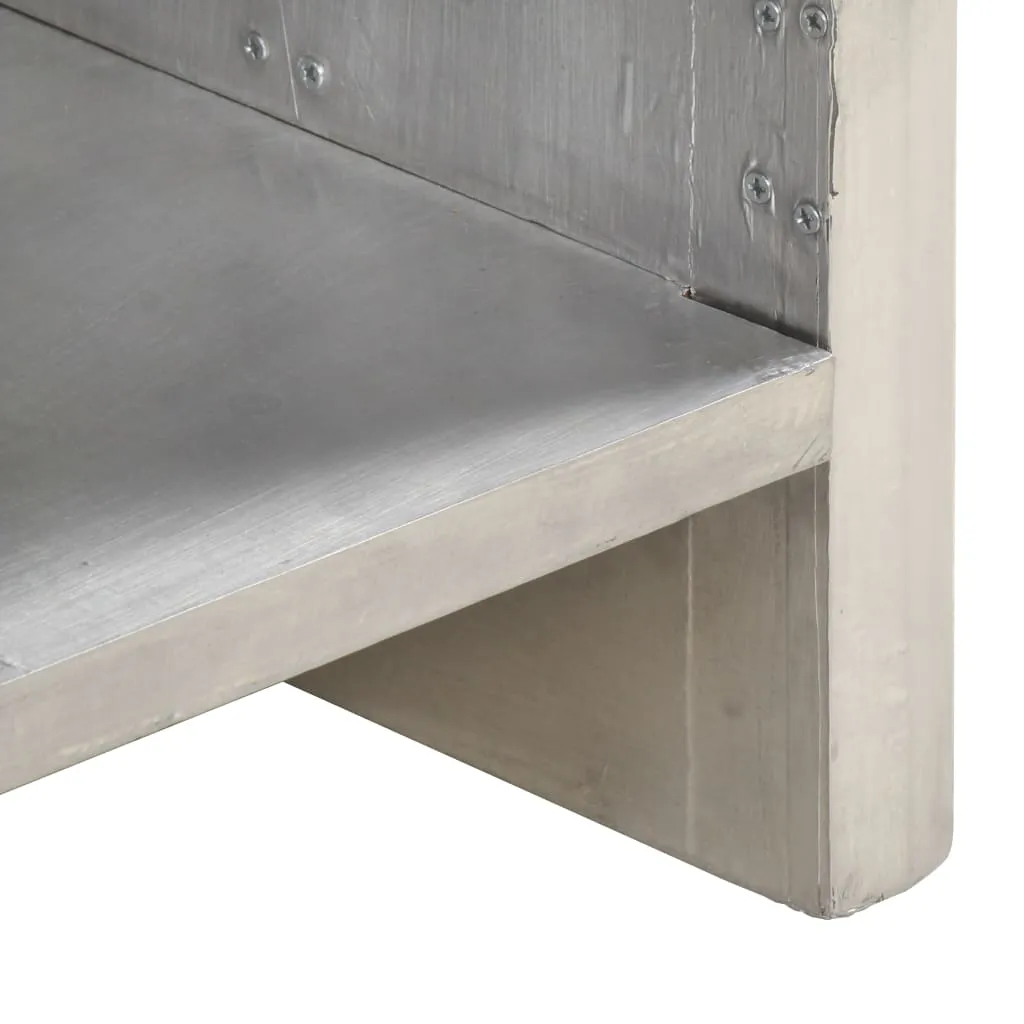 Aviator Sideboard Metall silbern 110 x 35 x 75 cm