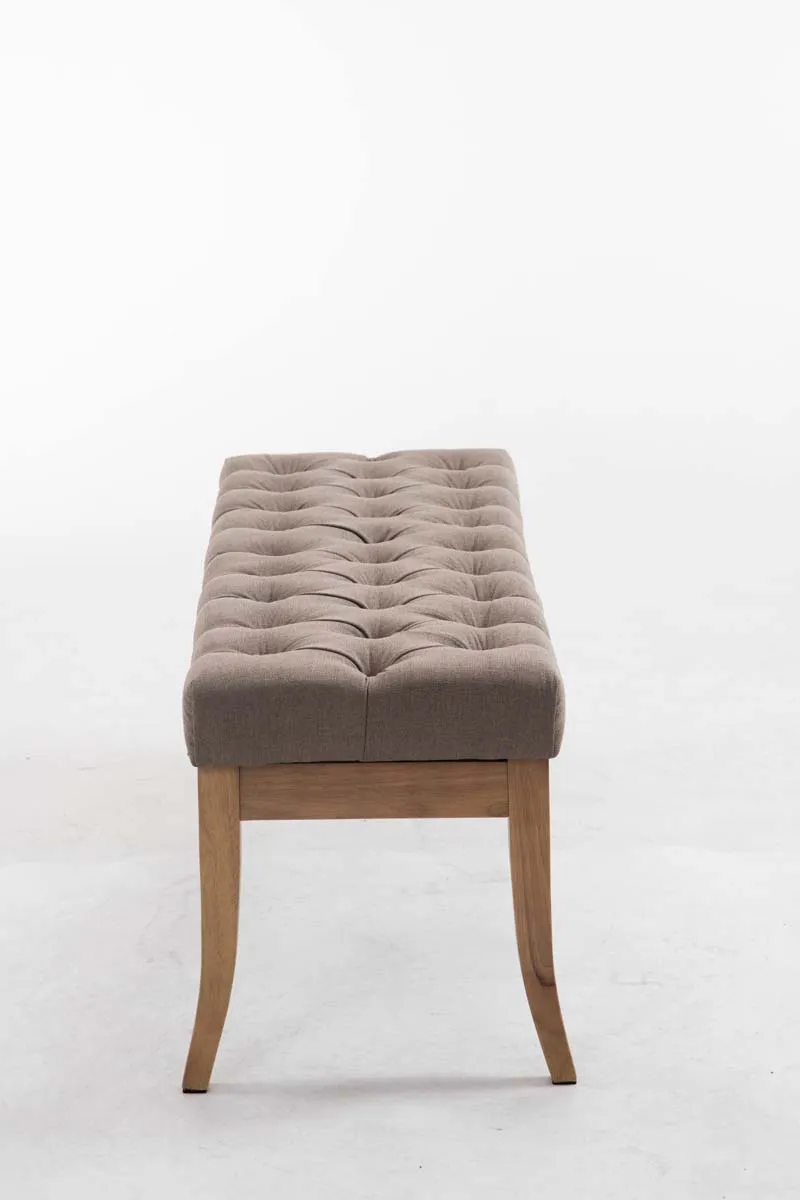 Sitzbank Ramses Stoff 120x38x46 cm taupe