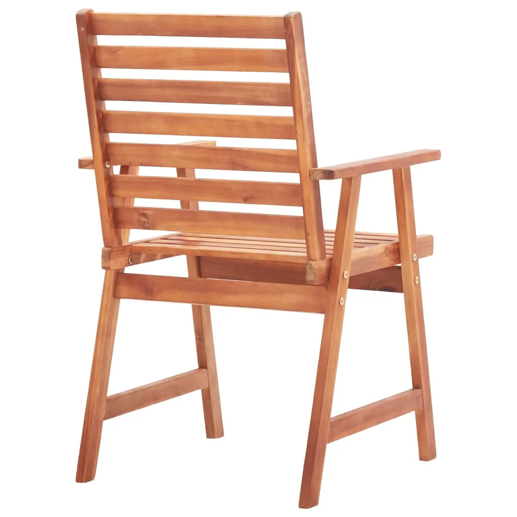 Essstühle aus Echtholz mit Lattendesign 56x62x92 cm Braun