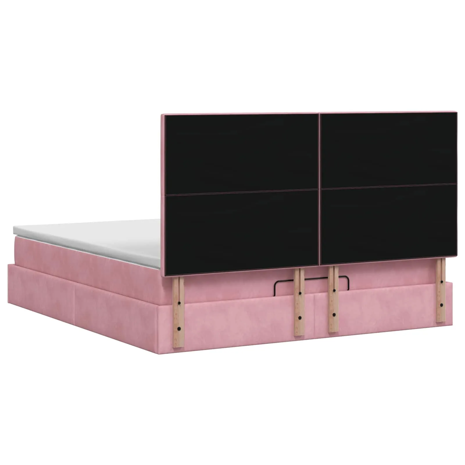 Ottoman-Bett mit Matratze 203 x 144 x 88 cm Rosa