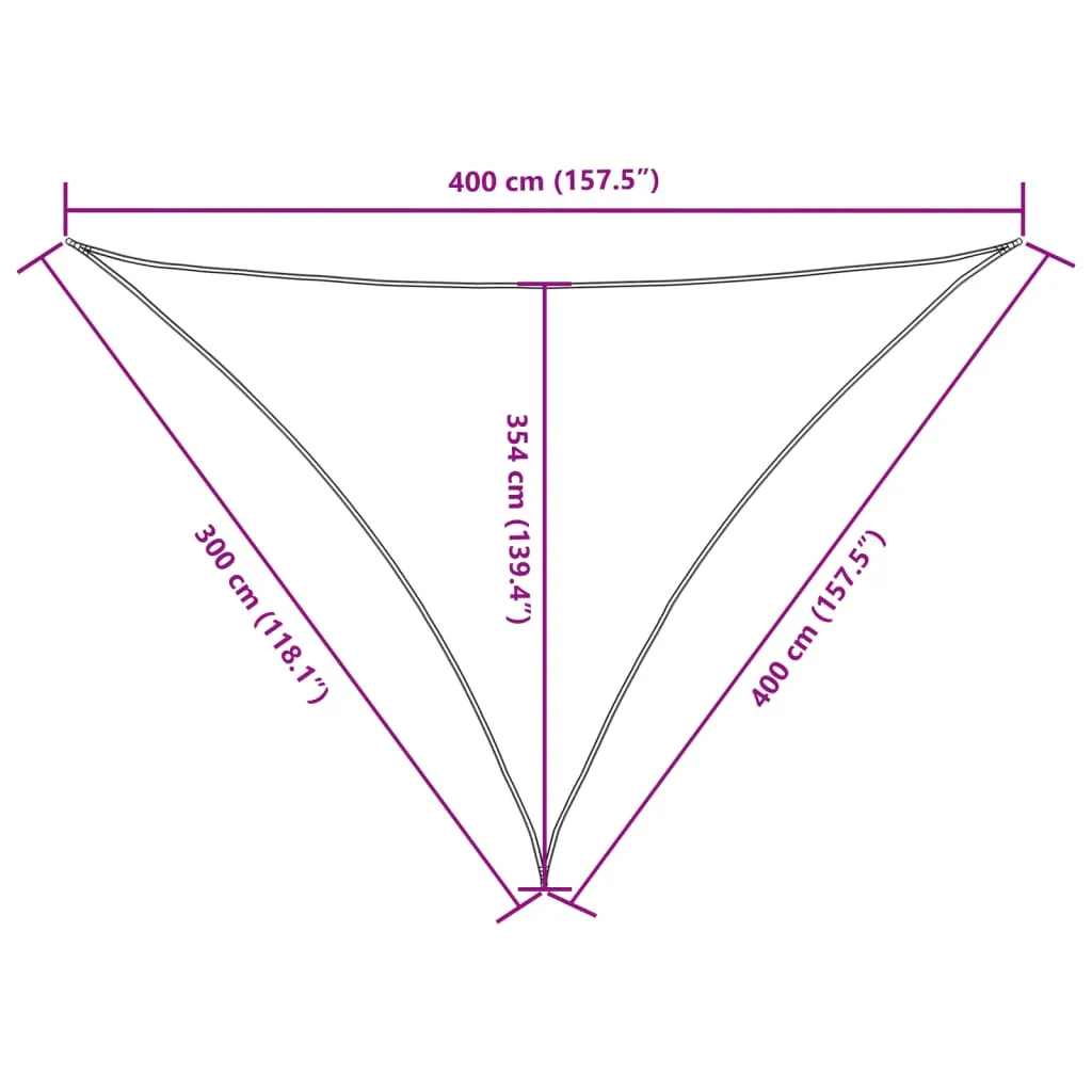 Sonnensegel Dreieckig 3x4m Weiß für Garten und Terrasse