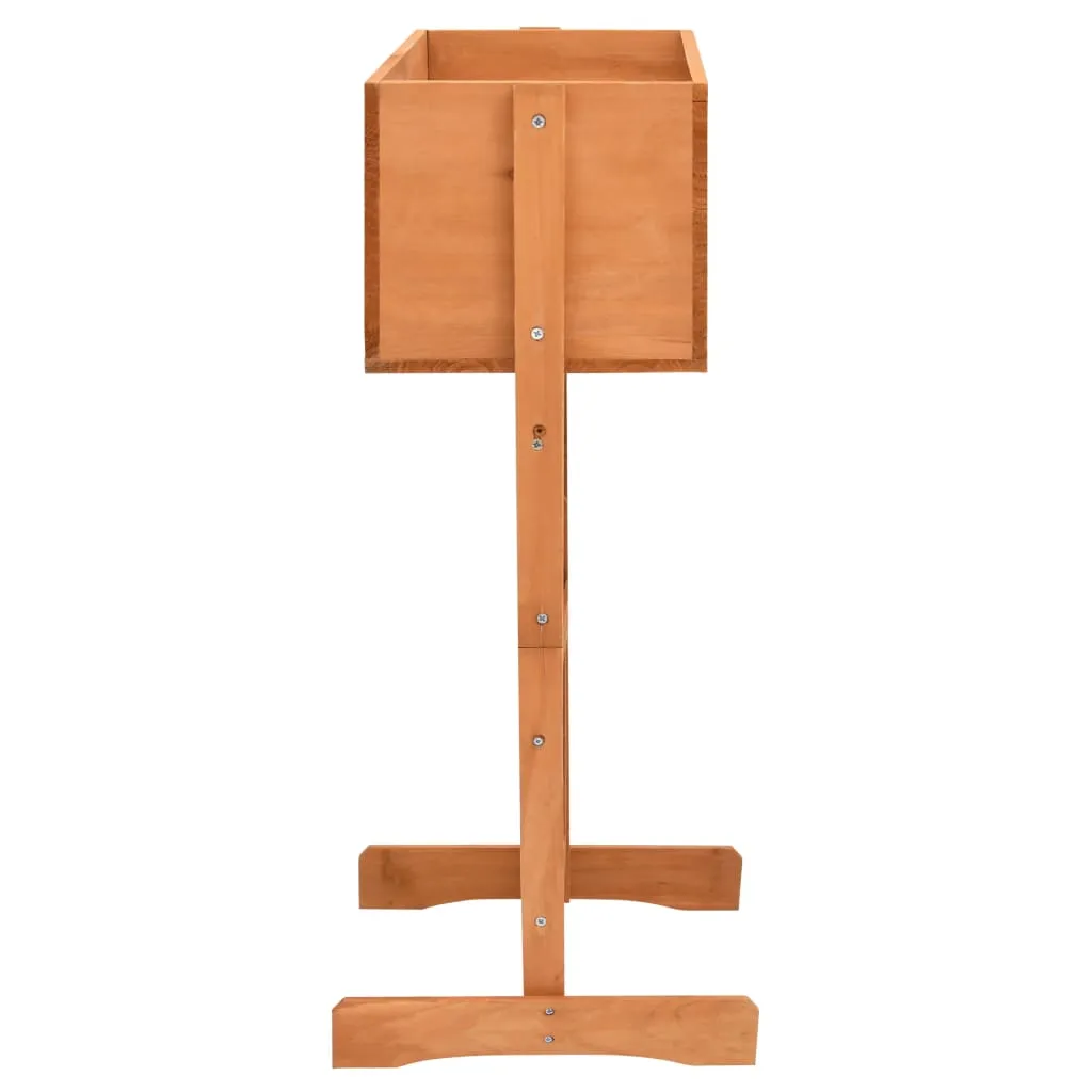 Gartenspalier mit Pflanzkübel aus massivem Tannenholz 45x30x74 cm orange